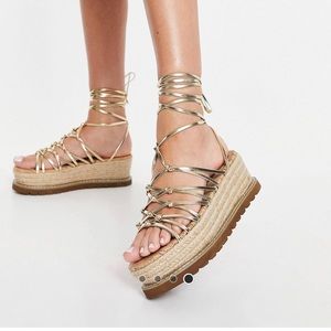 ASOS WIDE FIT WELLS KNOTTED TIE LEG FLAT FORM SIZE 11 NEW